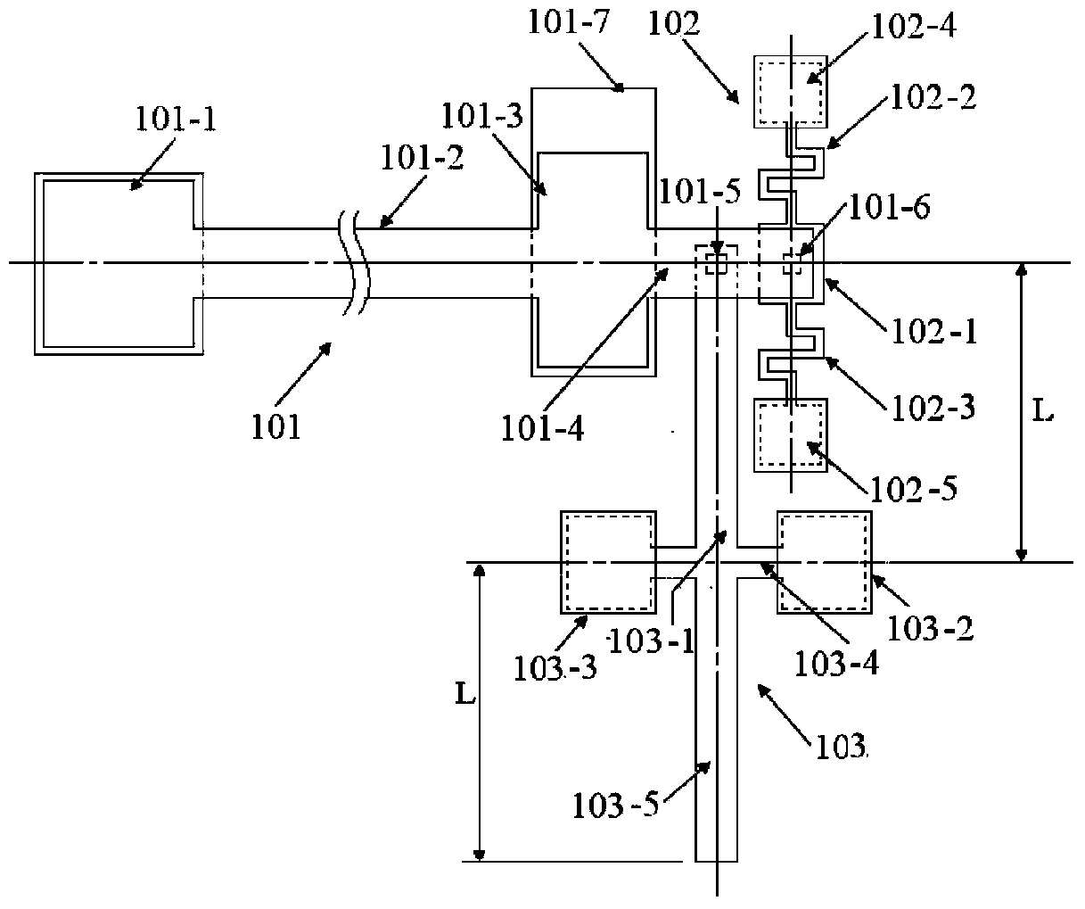 Structure and testing method for testing Poisson ratio of thin-film silicon material on insulating substrate