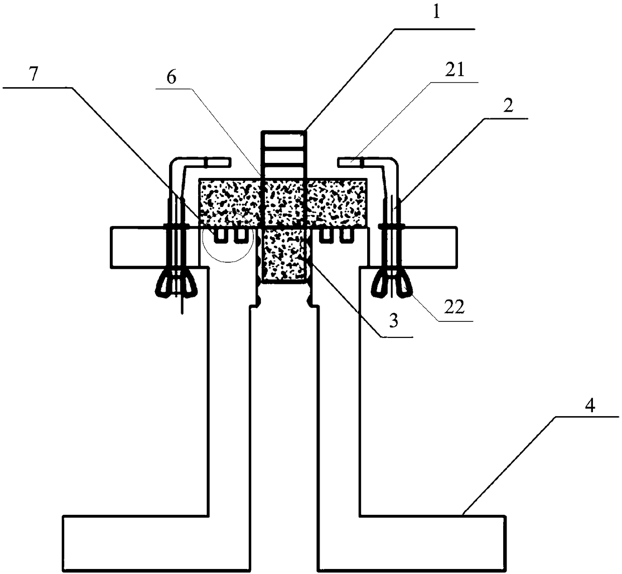 Device and method for testing interlaminar tensile strength of 3D printed concrete member