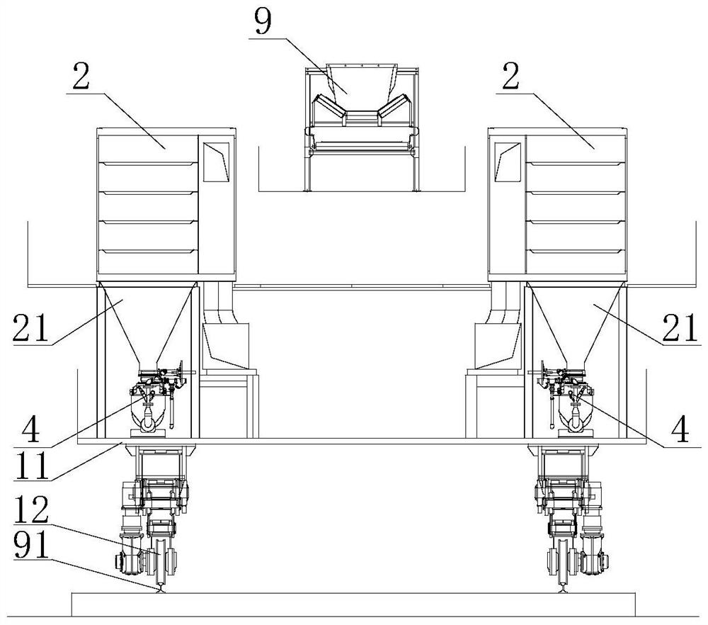 Movable dust removal station for stacker-reclaimer