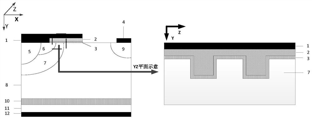 A horizontal diode device