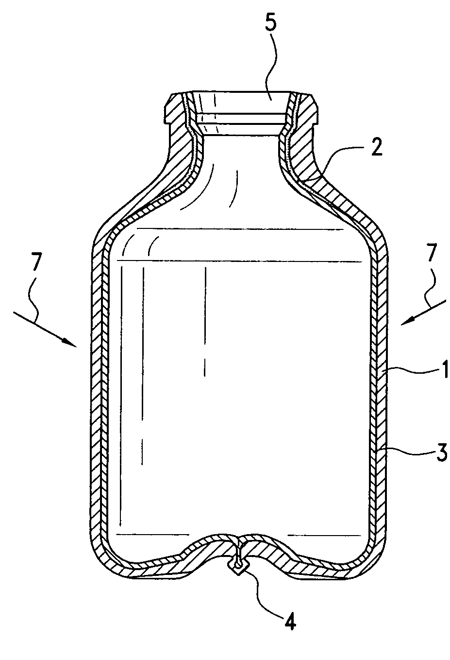 Container comprising an inner pouch