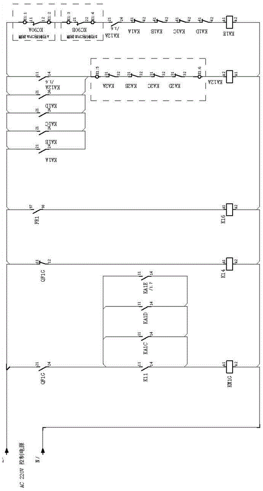 High-voltage DC transmission valve cold main circulation pump power frequency control circuit