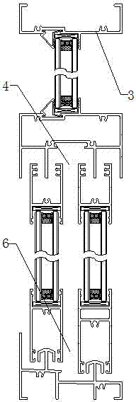 Section bar sliding door