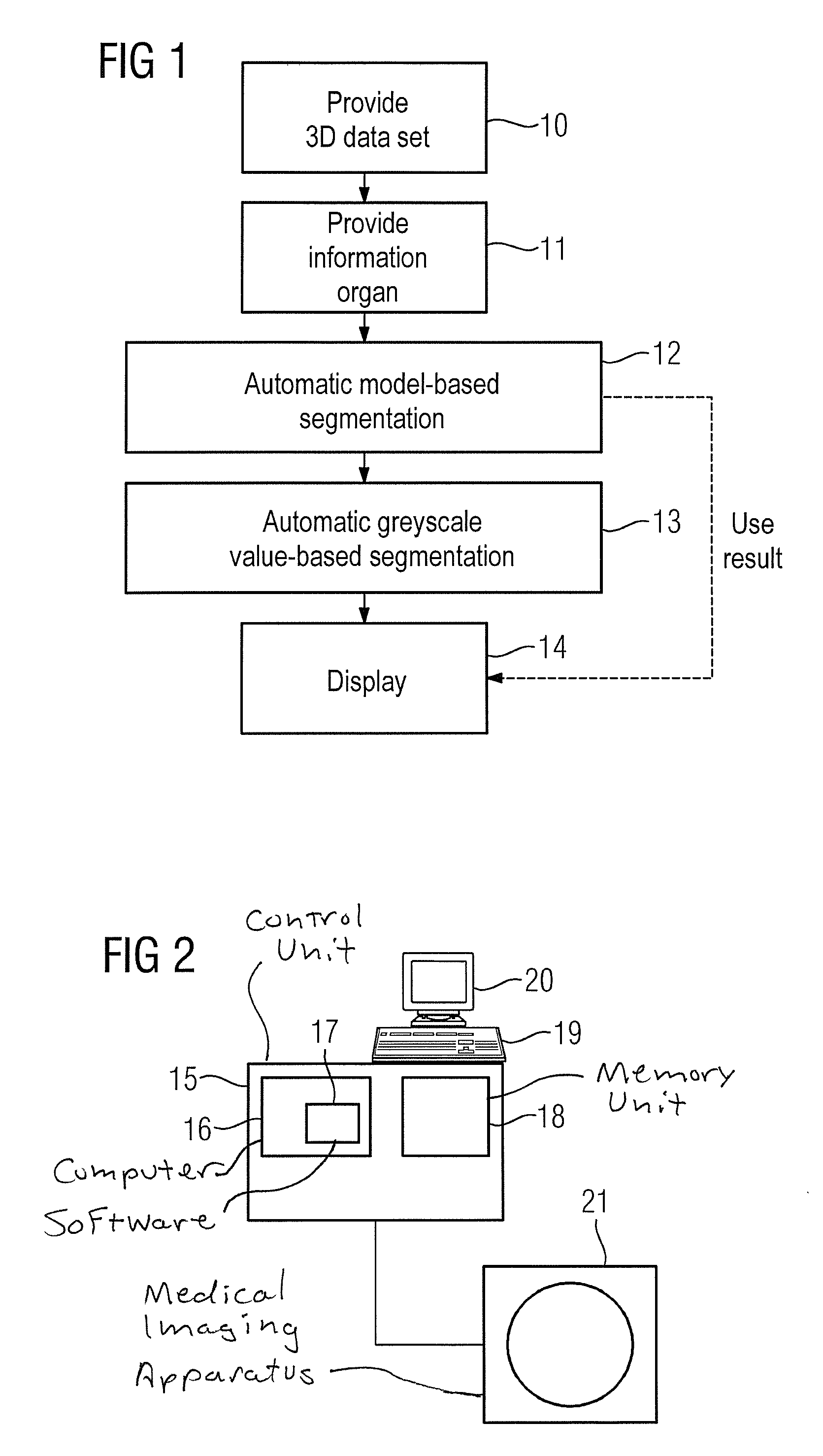 Method and device for automatic or semi-automatic segmentation of a 3D image data set