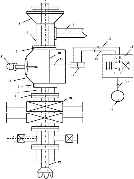 Wellhead bell-mouth nipple that improves the measurement sensitivity of drilling fluid return flow