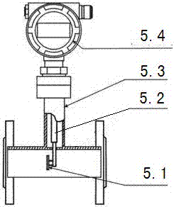 Wellhead bell-mouth nipple that improves the measurement sensitivity of drilling fluid return flow