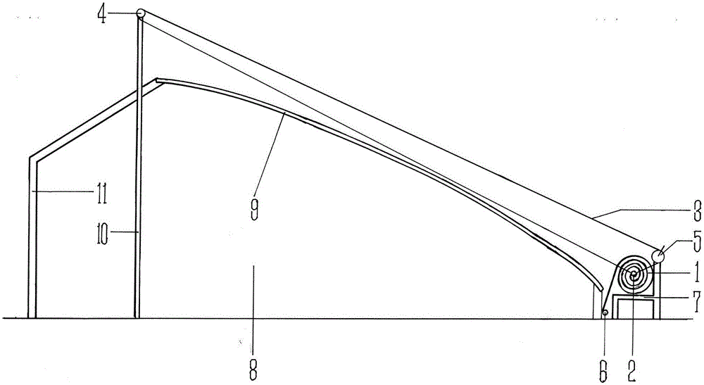 Back-rolled straw-covered agricultural greenhouse