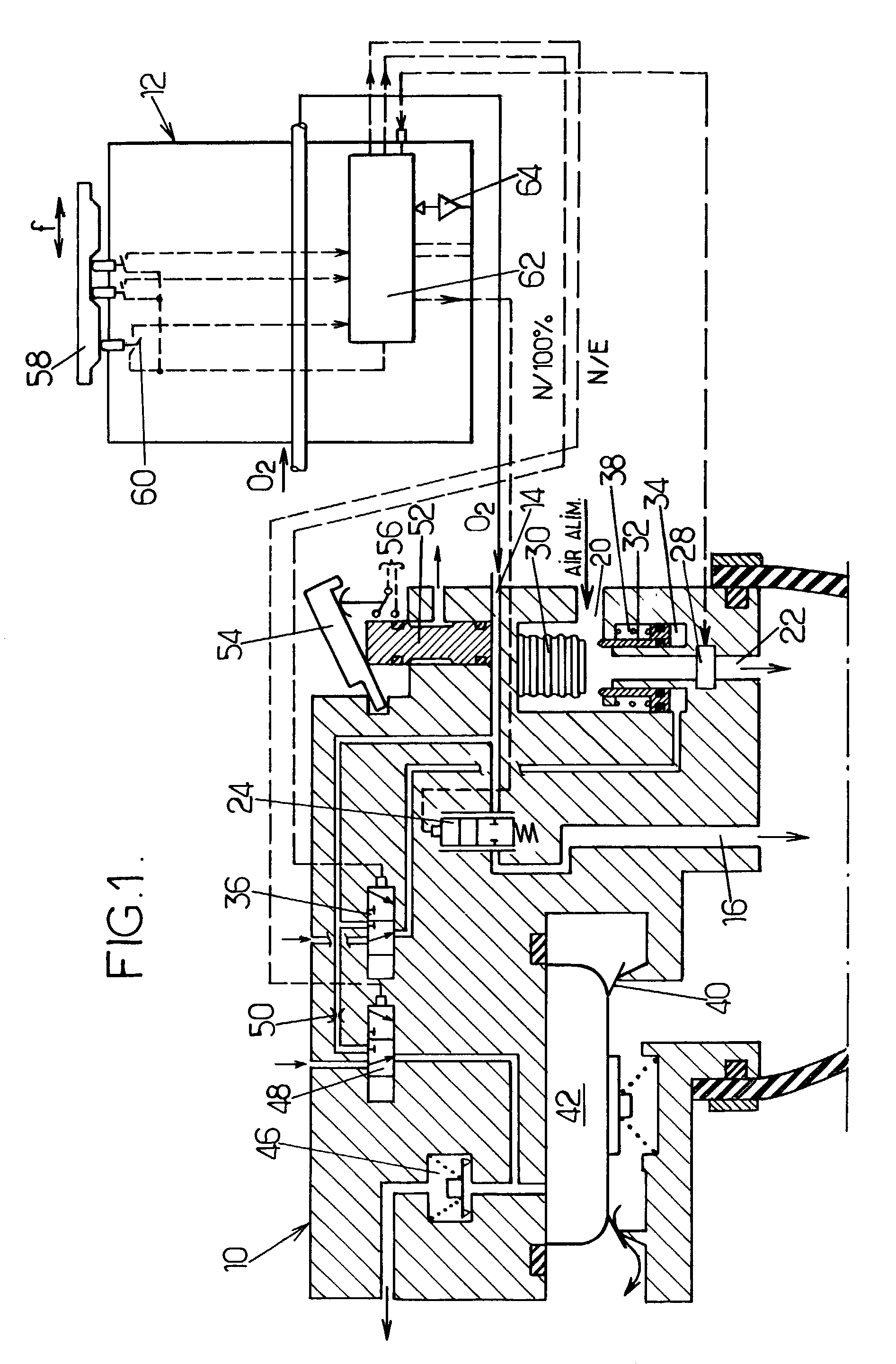 Dilution regulation method and device for breathing apparatus