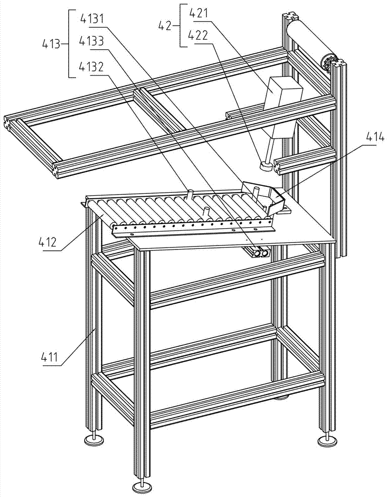 Guide plate detection separation, turnover and pre-material-cutting device