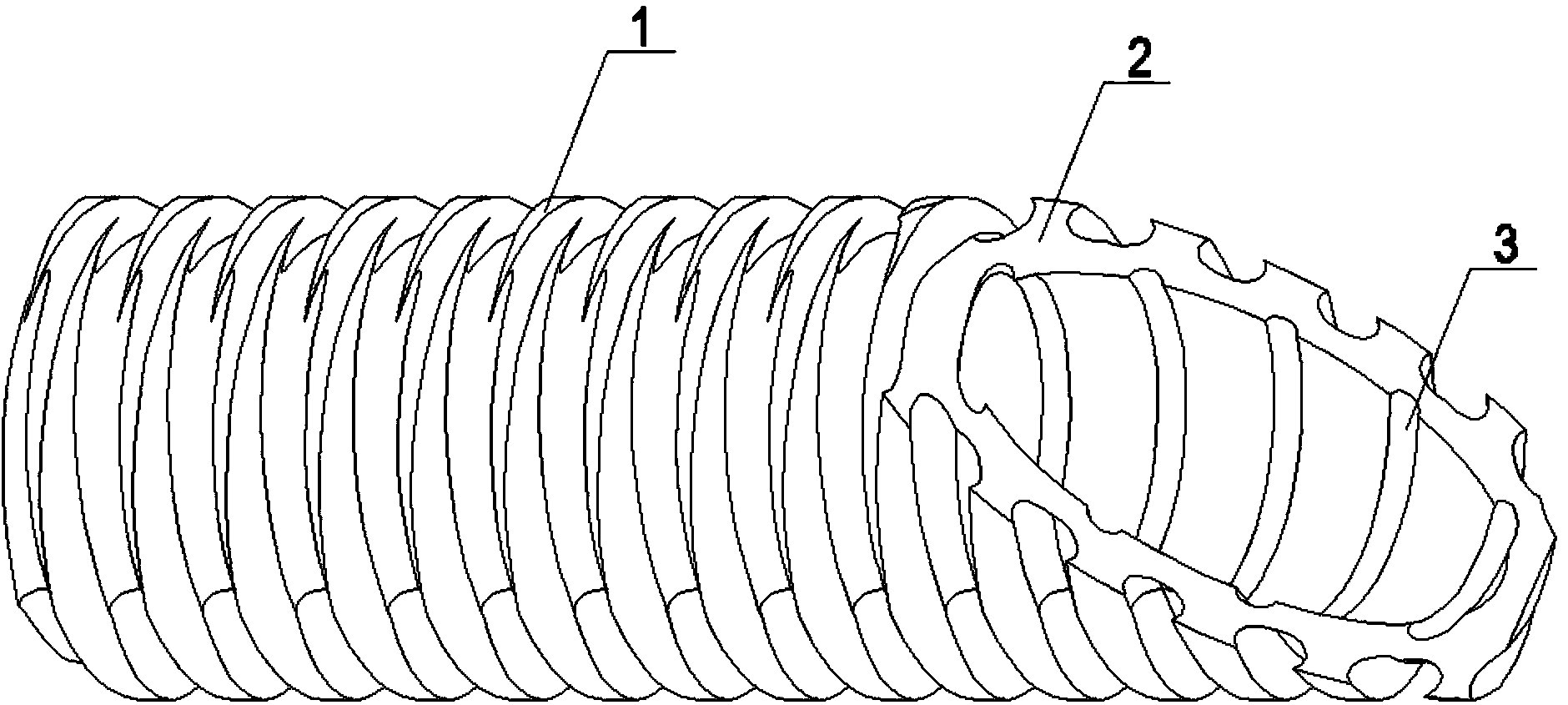 Inner spiral outer crossed tunnel double-side reinforced boiling heat transfer pipe