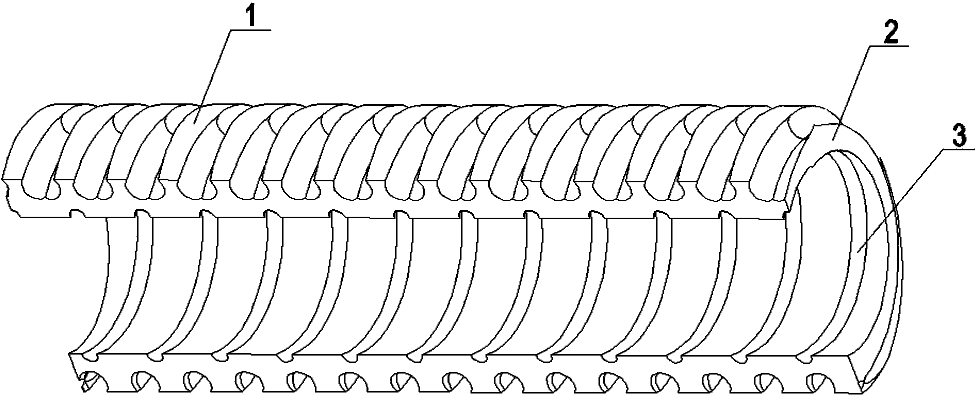 Inner spiral outer crossed tunnel double-side reinforced boiling heat transfer pipe