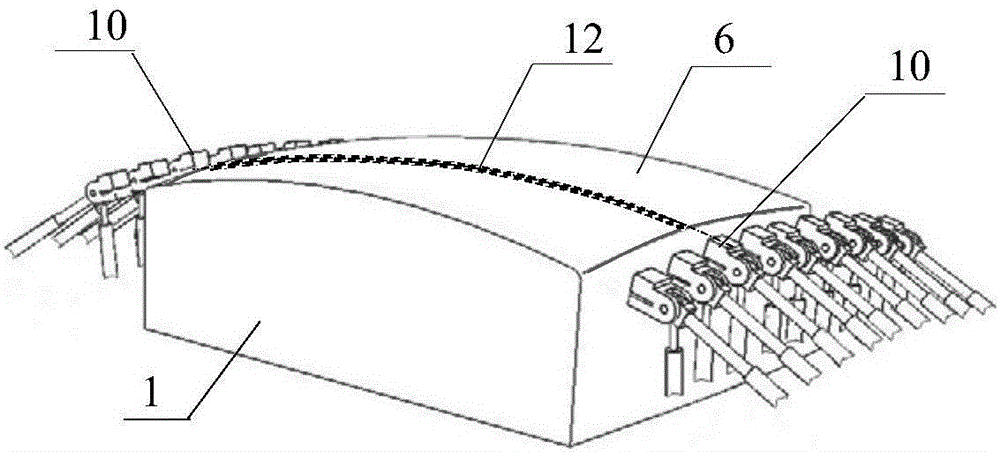 Three-dimensional curve stretch forming method based on multi-point force loading mode