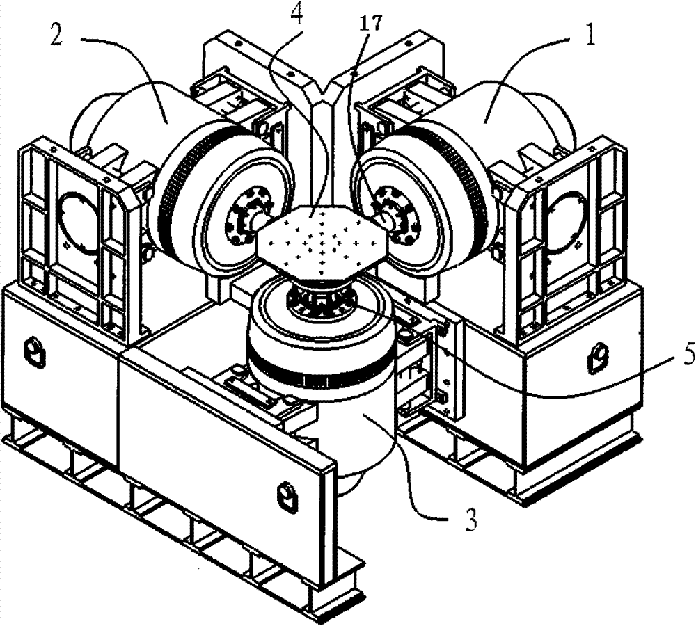 Automatic return device used in triaxial vibrating system