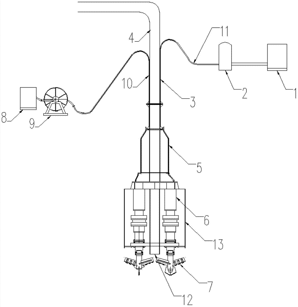 Device for rapidly taking oil under deep-water condition