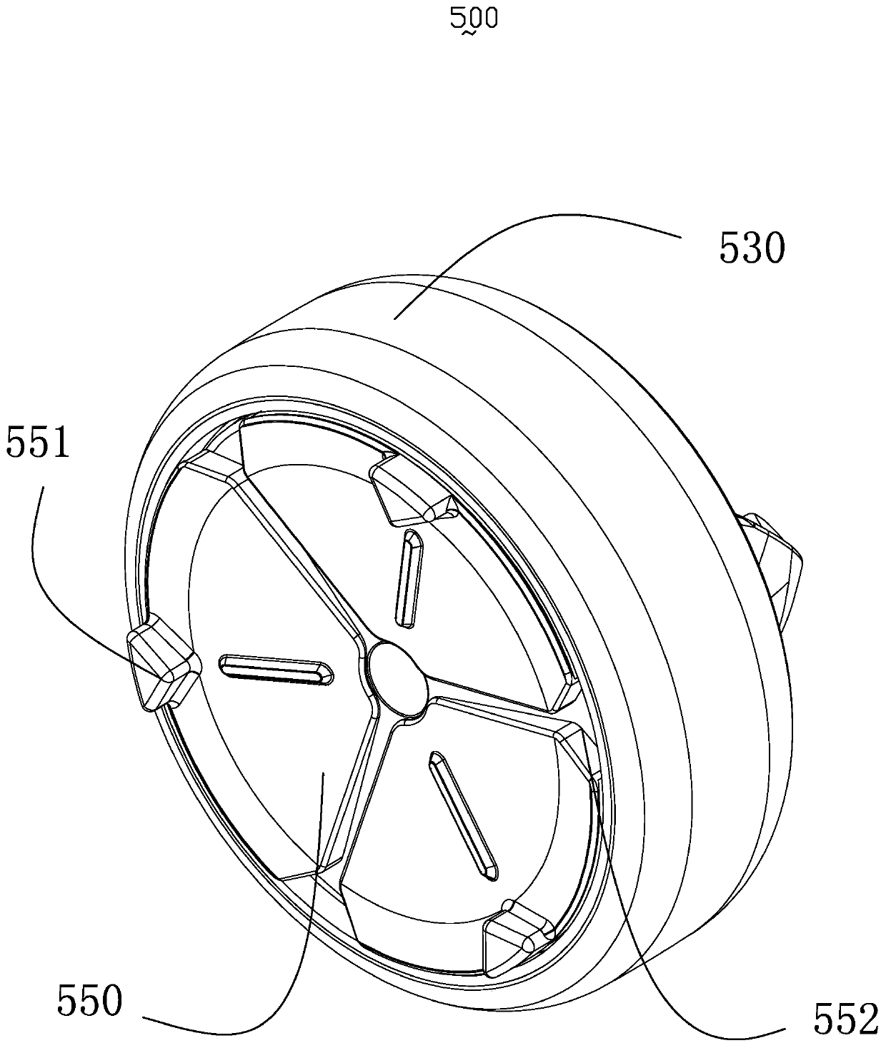 Robot wheel and robot