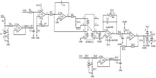 Small signal isolation transmission circuit