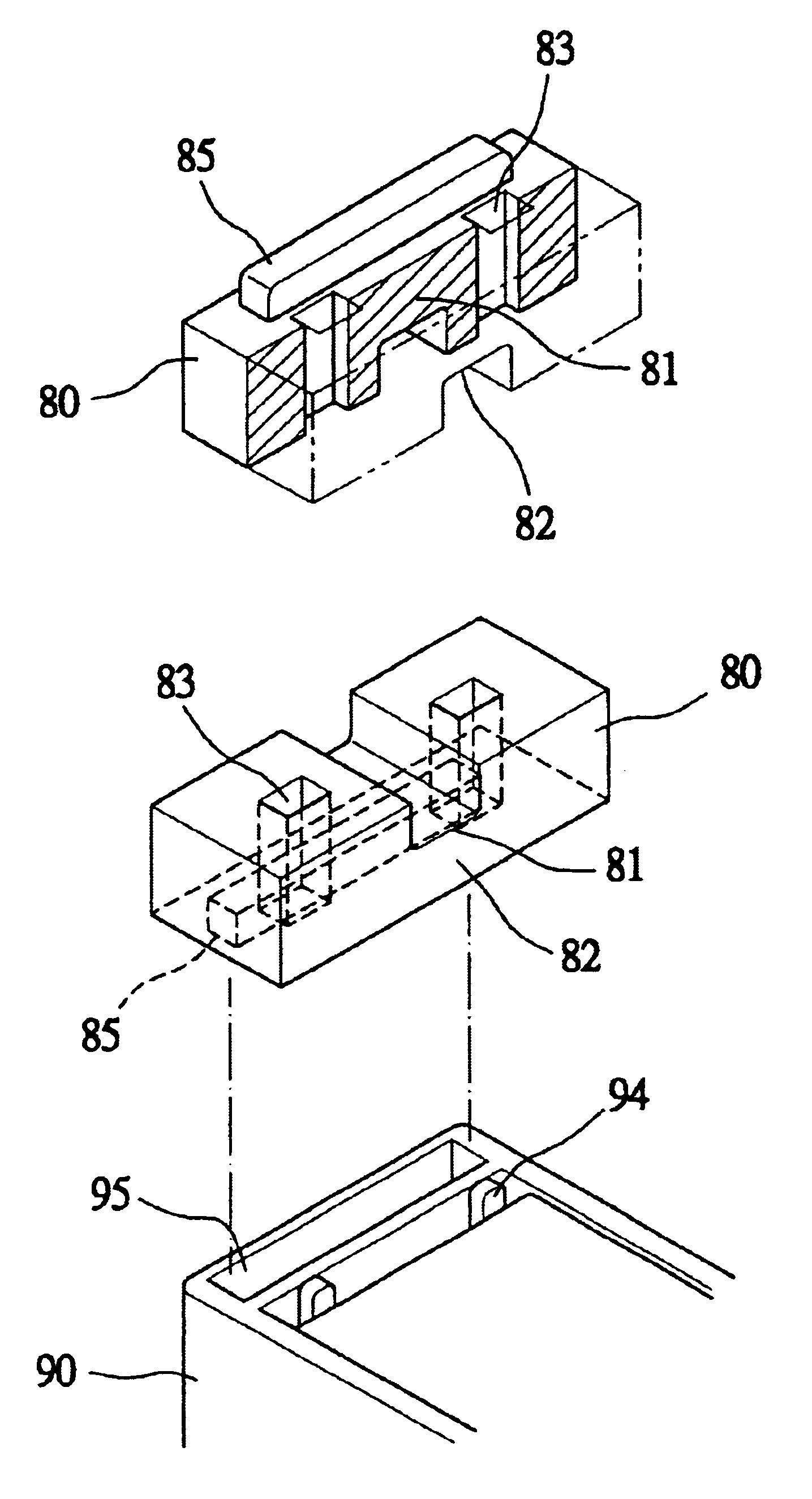 Detachable insulation wire-pressing element of a stapling device