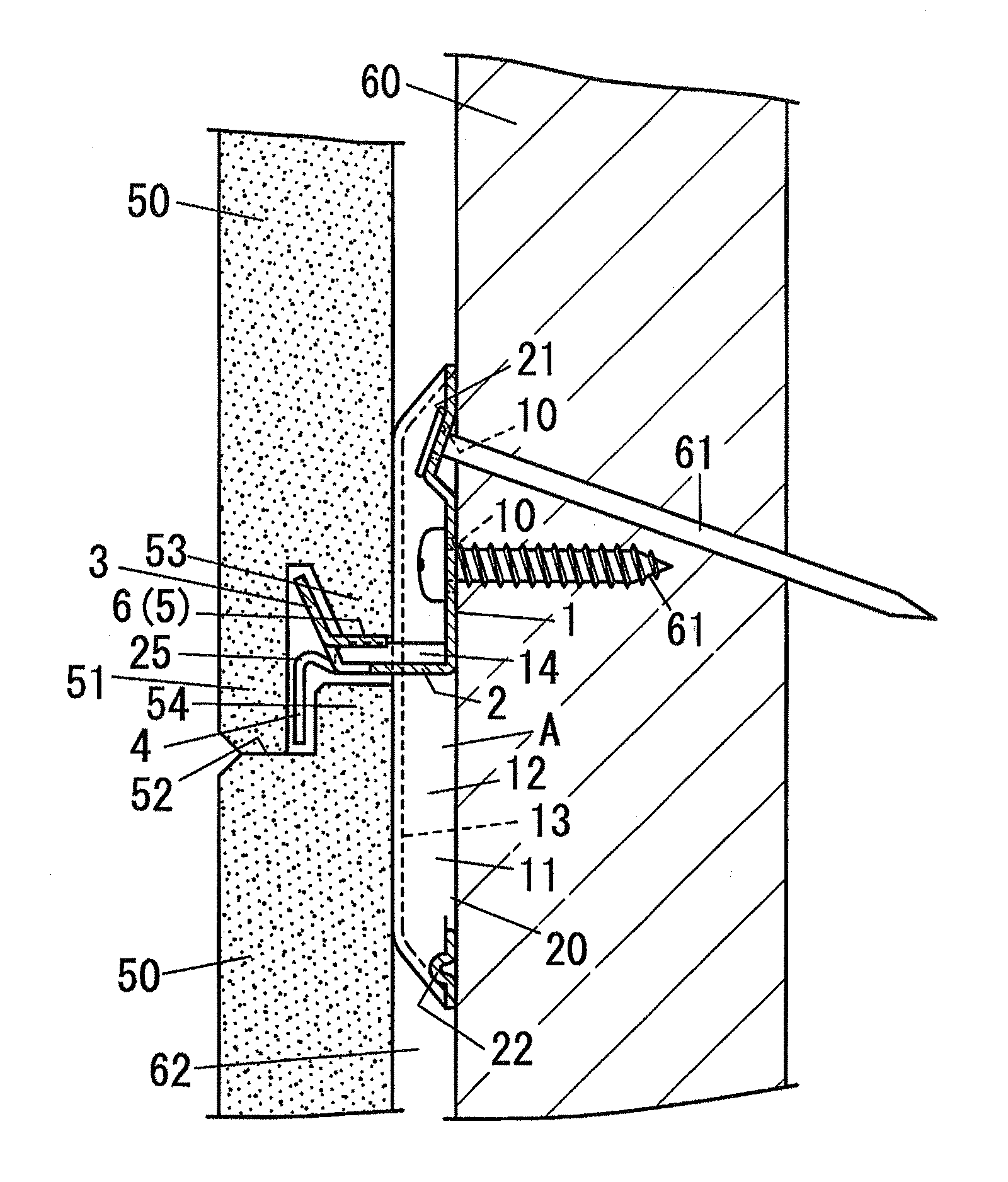 External material clamp and external material clamping structure