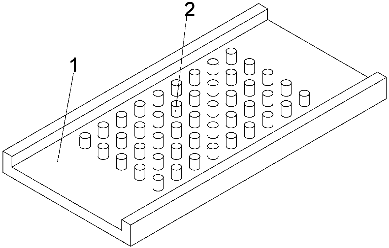 Micro-rib array heat dissipation device provided with synthetic jet actuator and method