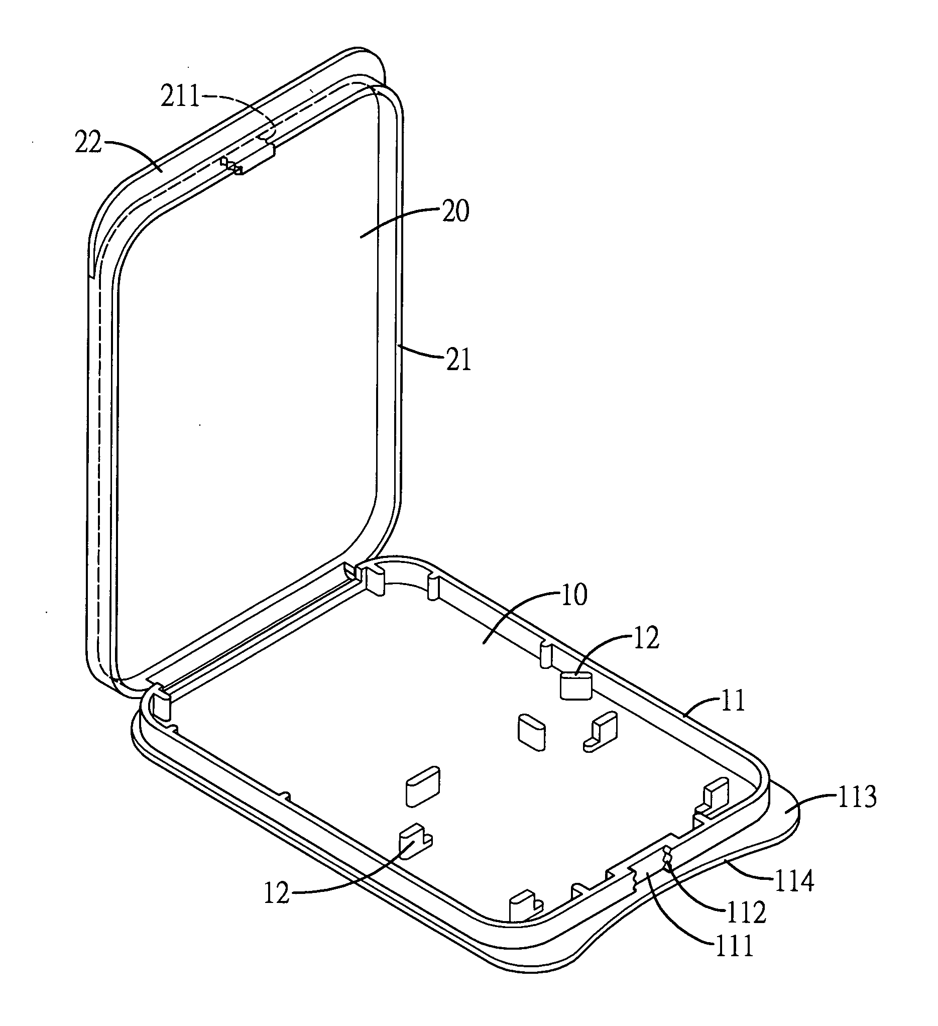 Memory card storing case structure