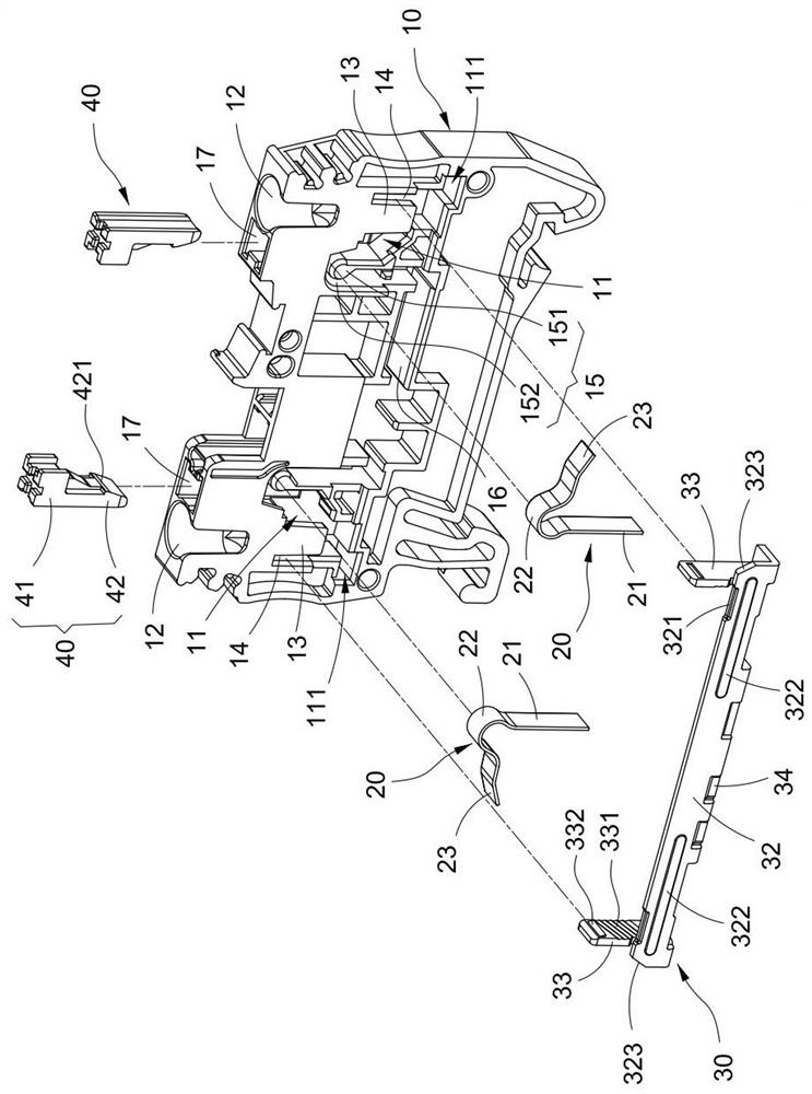 Plug wire terminal block structure