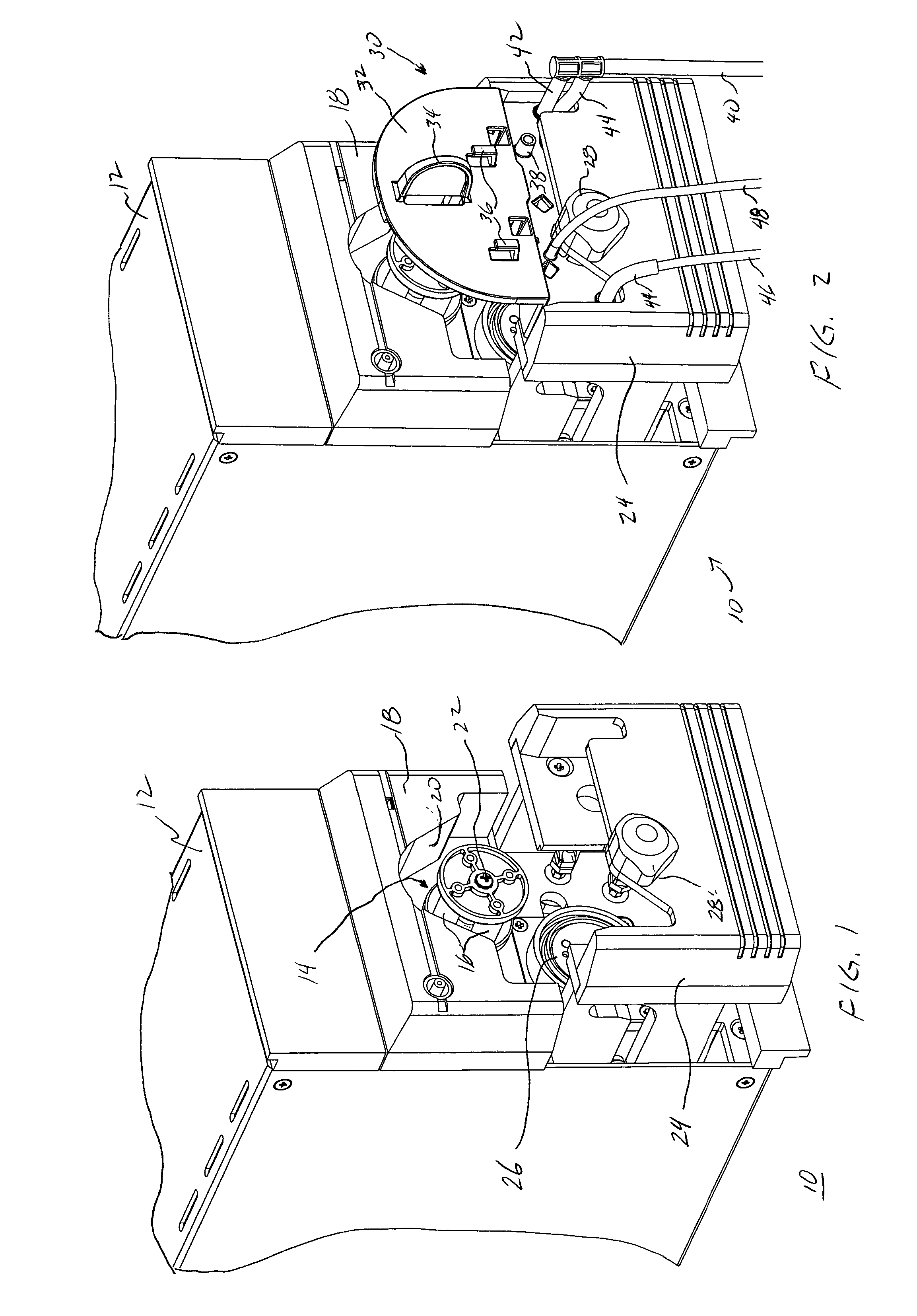 Peristaltic pump with air venting via the movement of a pump head or a backing plate during surgery