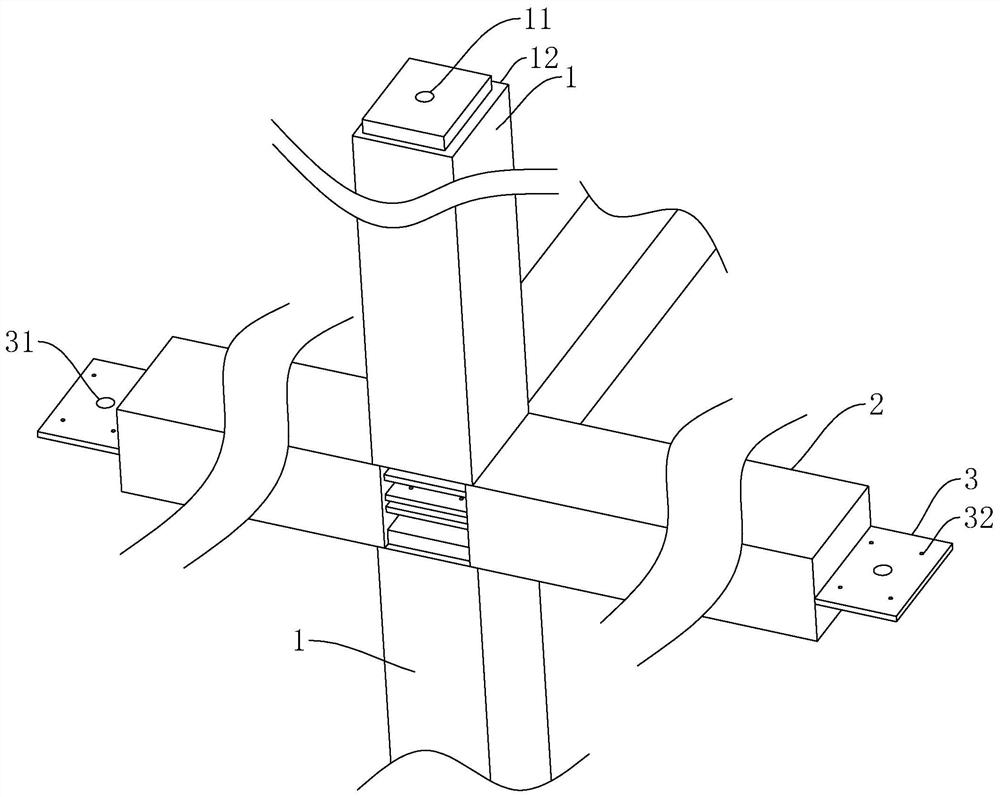 Beam-column joint connection structure and hoisting technology of prefabricated concrete building