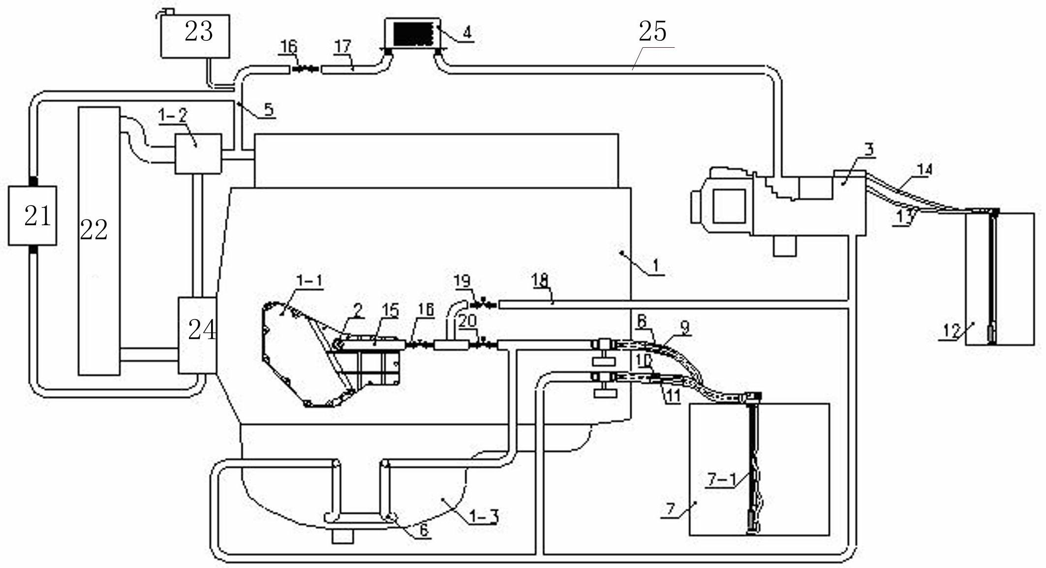 Low-temperature preheating device used for motor vehicle