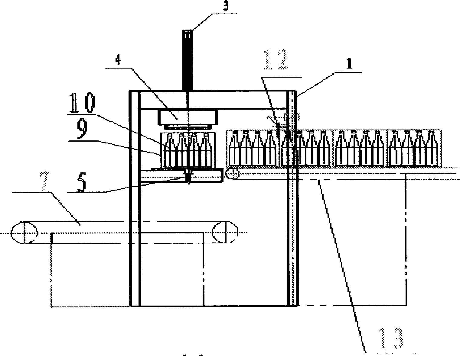 Self-operated method and system for removing group of bottle from container