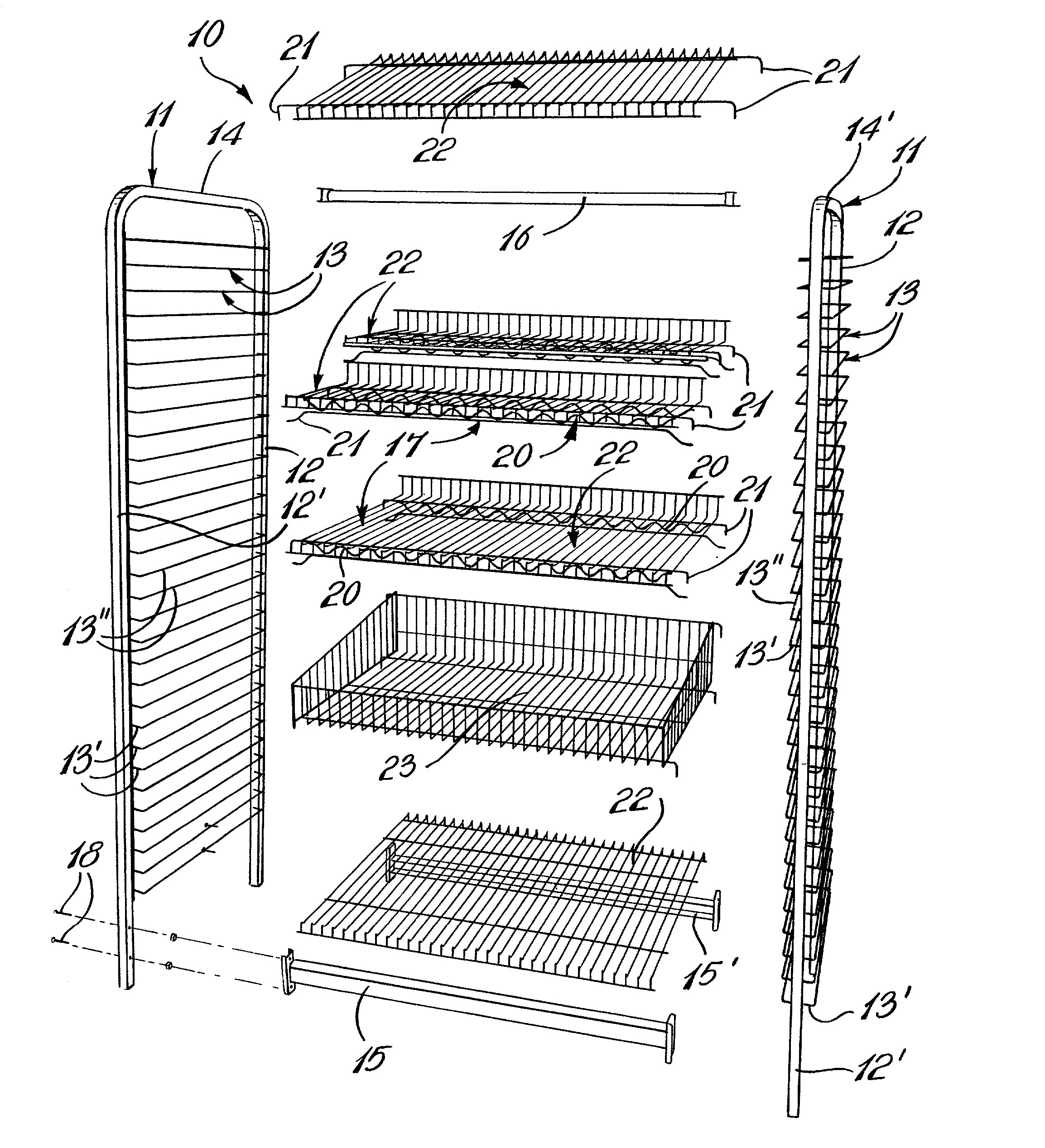 Multi-configurational wire-rod display rack