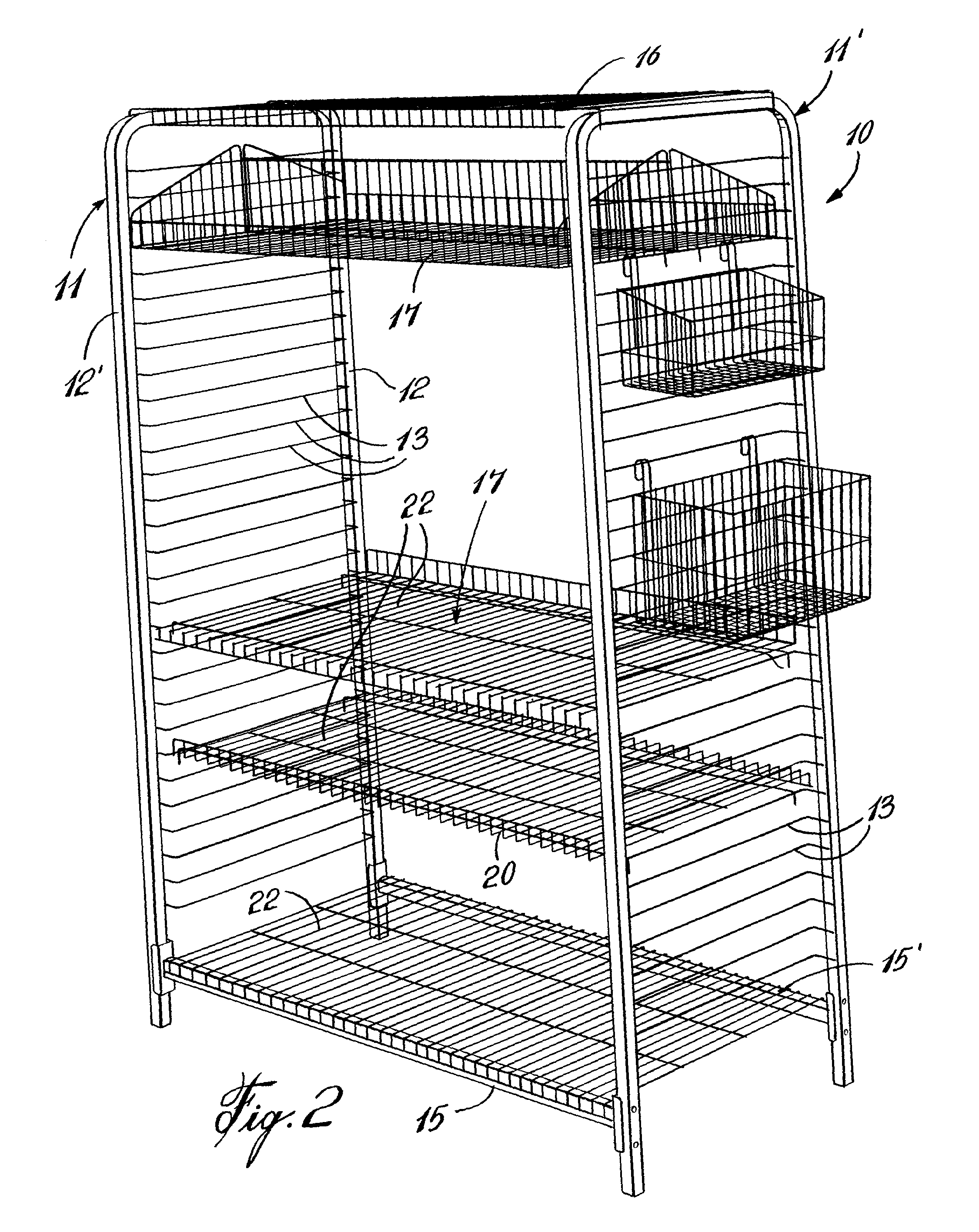 Multi-configurational wire-rod display rack