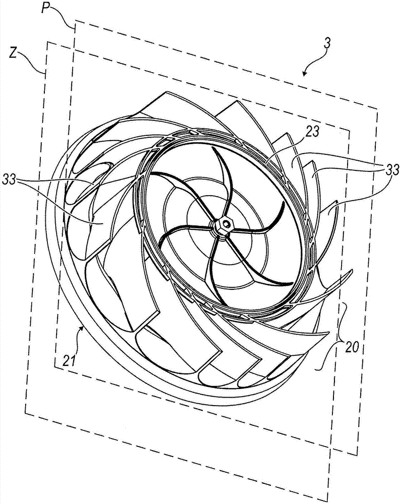 Improved fan for a smoke and vapour extraction system, in particular for kitchens and extraction system incorporating such a fan