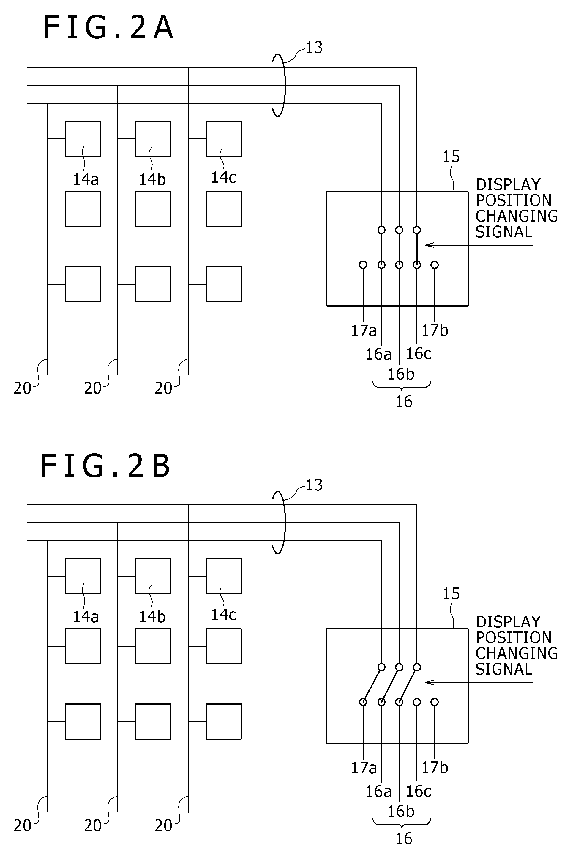 Image display device capable of shifting a data line destination
