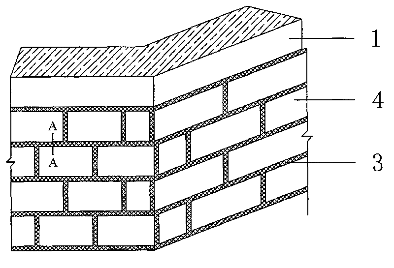 Construction technique for filling polyurethane hard bubbles in wall outer insulation layer