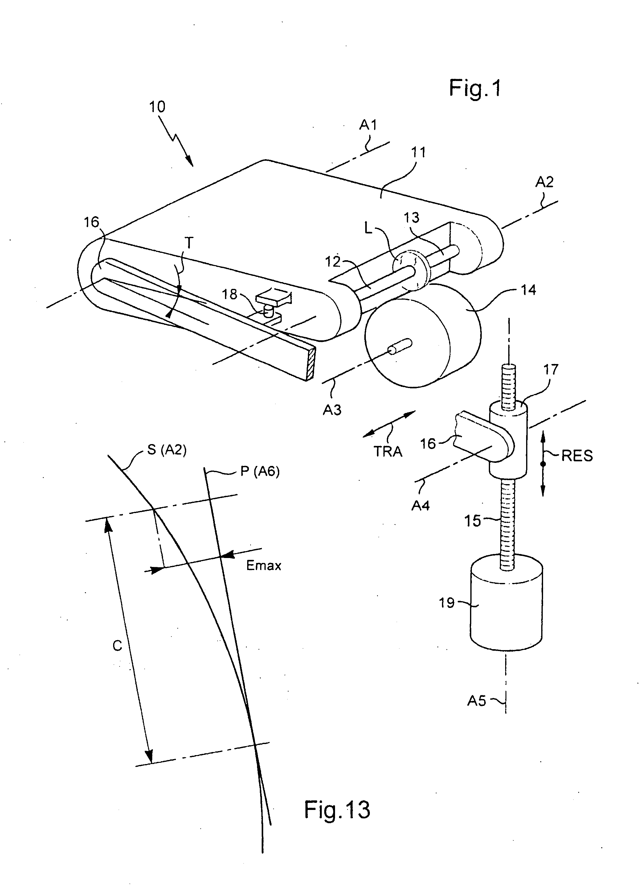 Device and a method for adjusting the drilling direction of a tool for drilling an ophthalmic lens