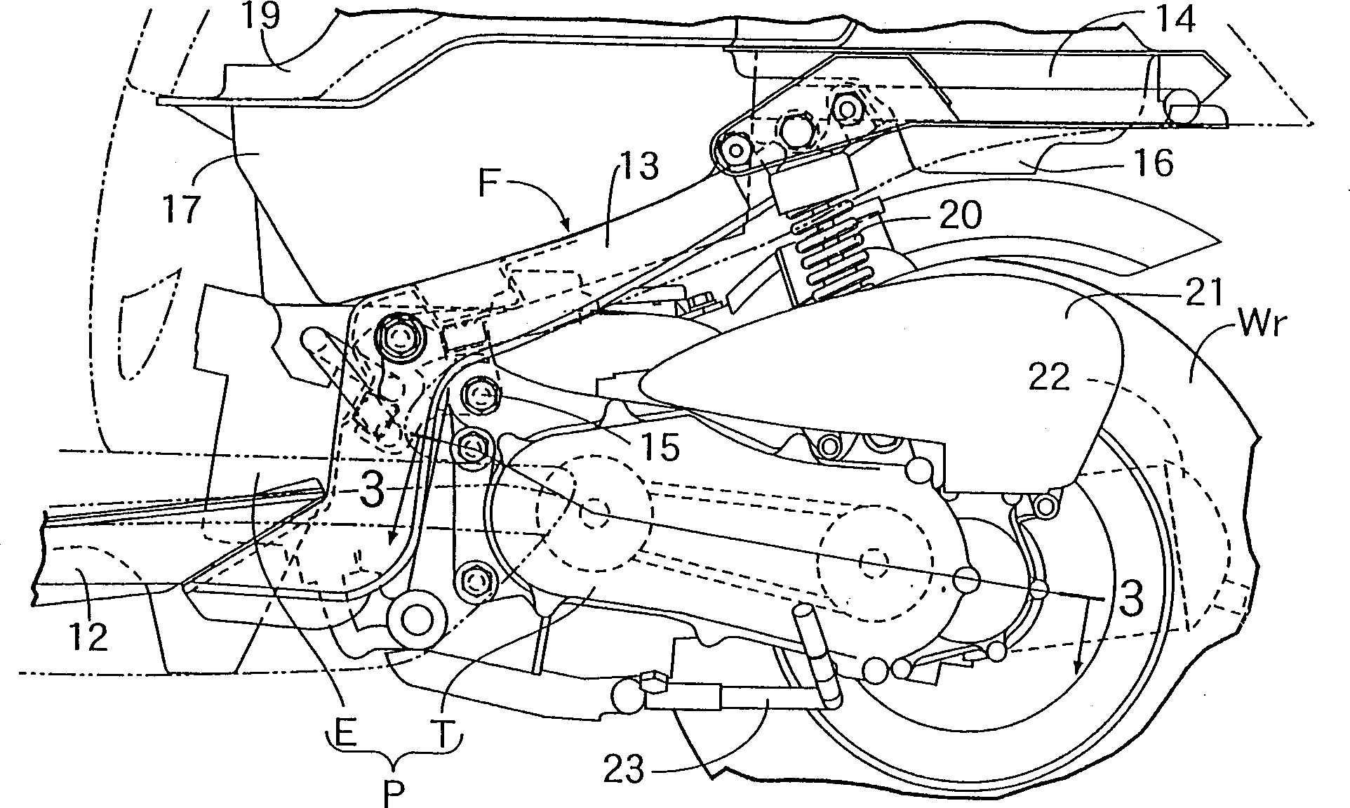 Radiator mounting structure in vehicles