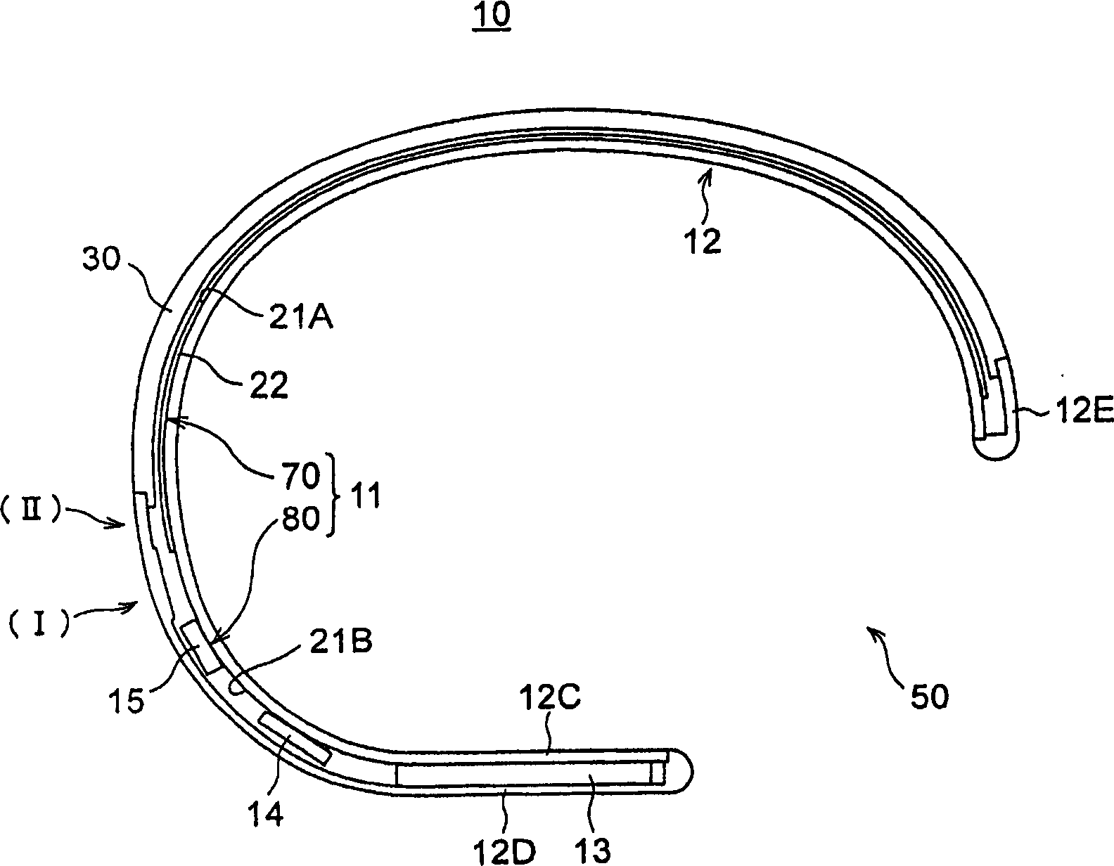 Wearable electronic device, method for manufacturing portable device, and portable device