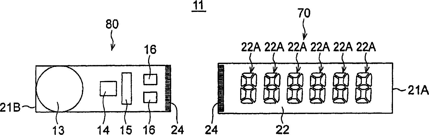 Wearable electronic device, method for manufacturing portable device, and portable device