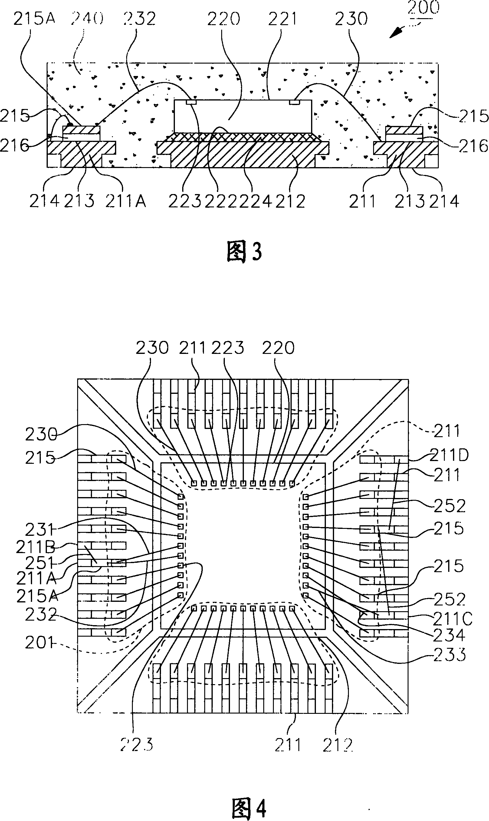 Integrated circuit packaging construction and multi-layer conducting wire holder used for it