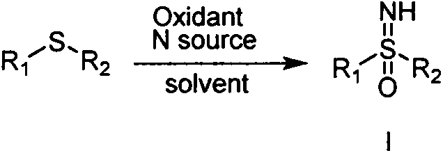 Method for synthesizing sulfoximine compounds from thioether