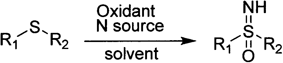 Method for synthesizing sulfoximine compounds from thioether