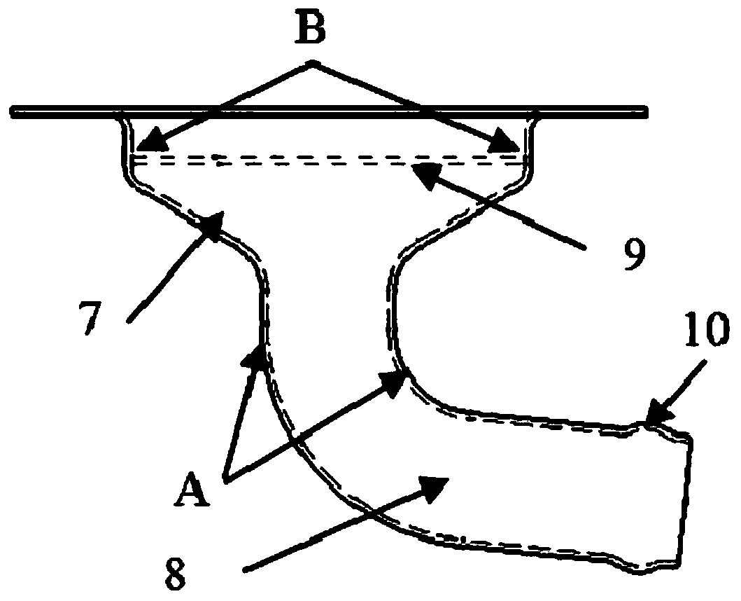Integrally-formed variable-section drainage channel