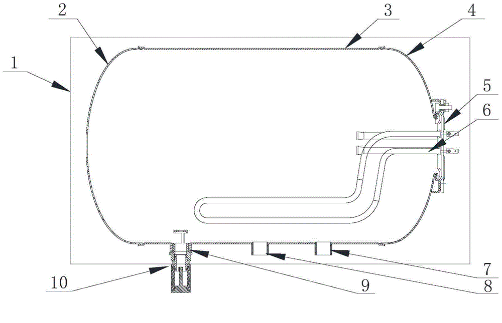 Water storage tank of water heater and water heater