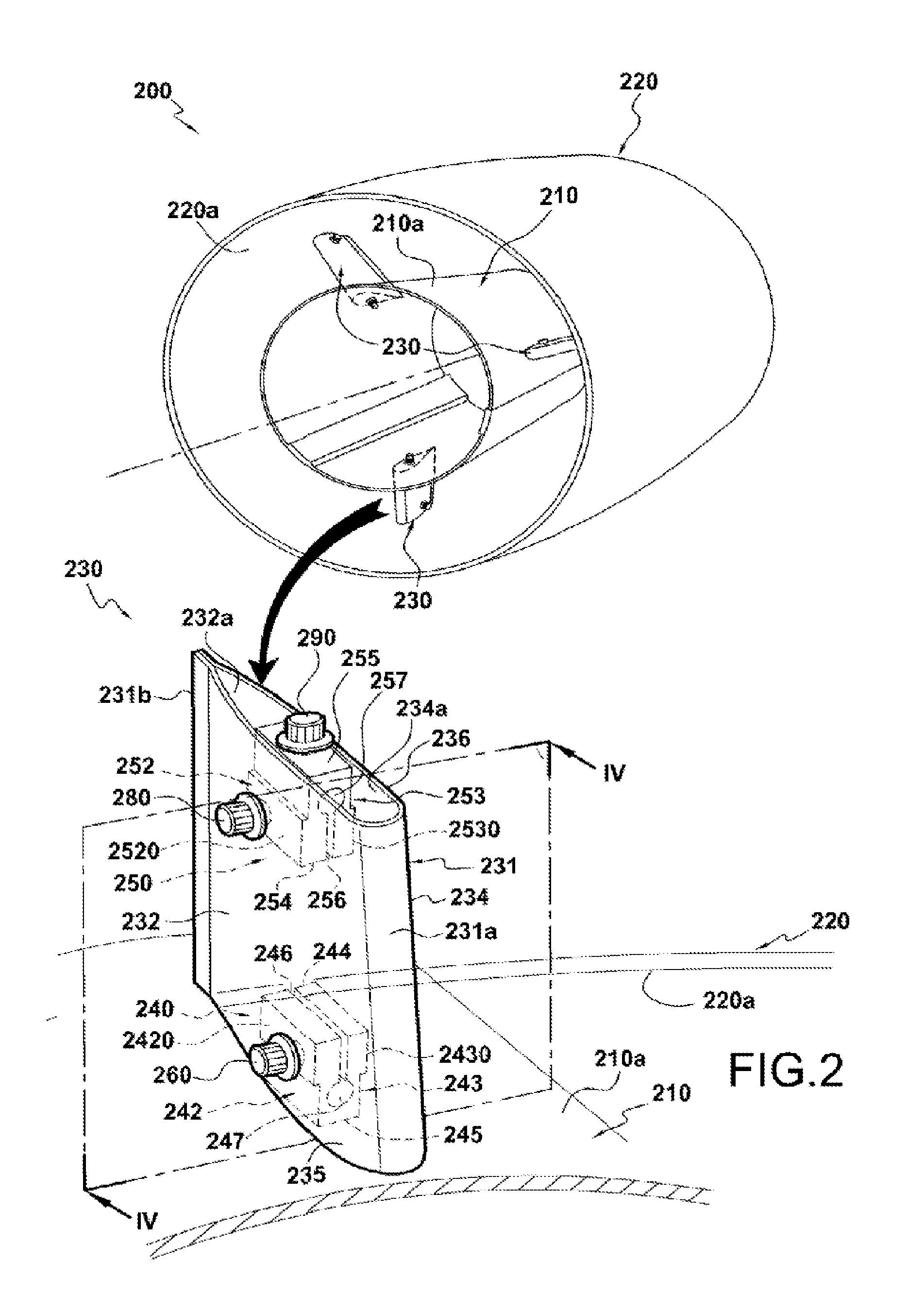 Device for Fastening a Hollow Part