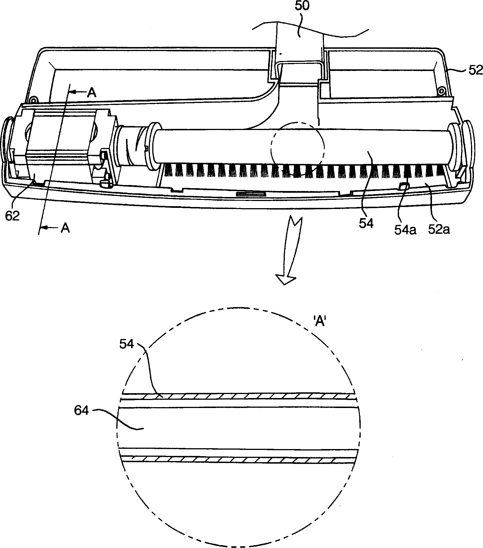 Suction means of dust collector