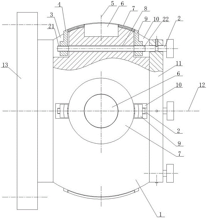 Clamp for grinding of external spherical surface of spherical surface washer