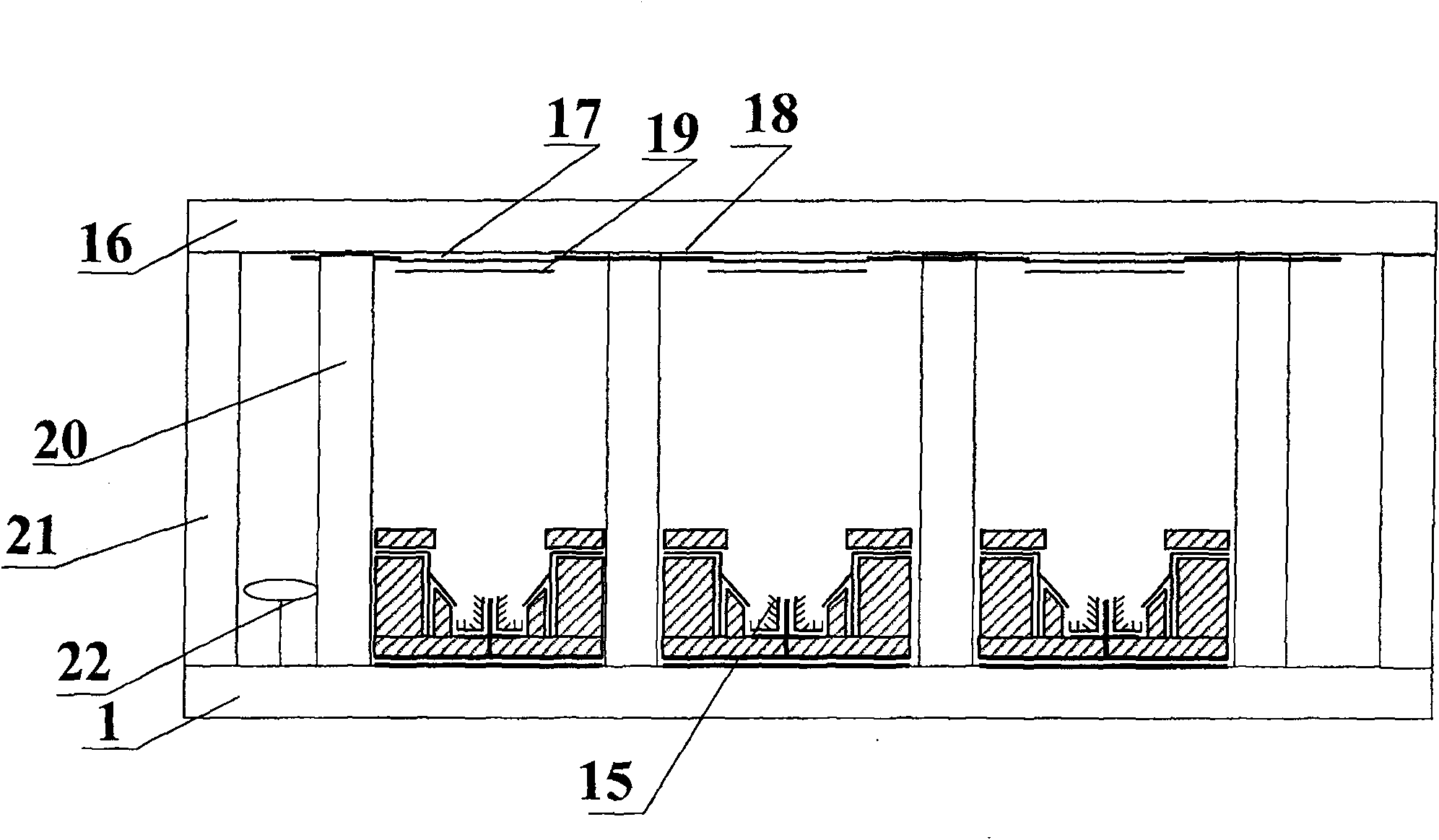Planar display device with reverse T-shaped sided-grid controlled cathode structure and its production