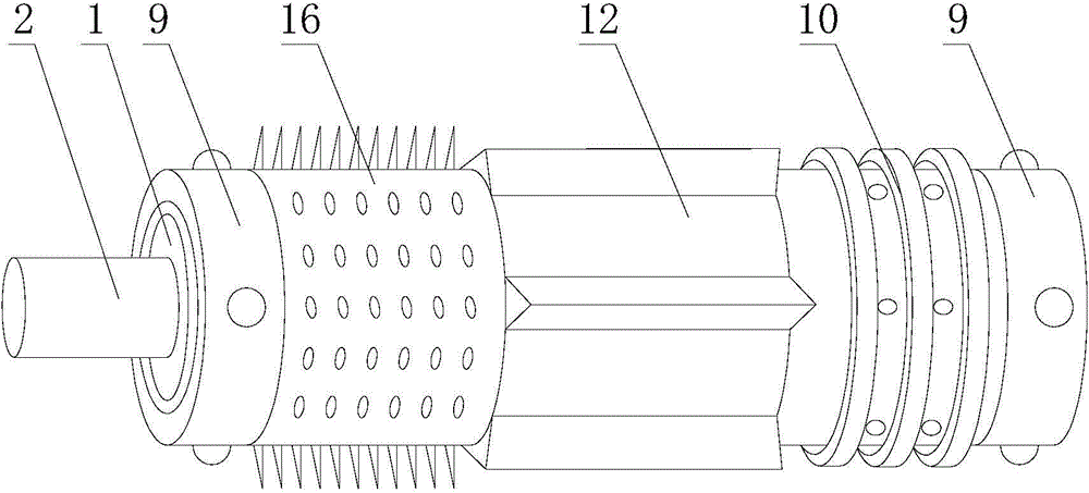 Welding burr scraping structure