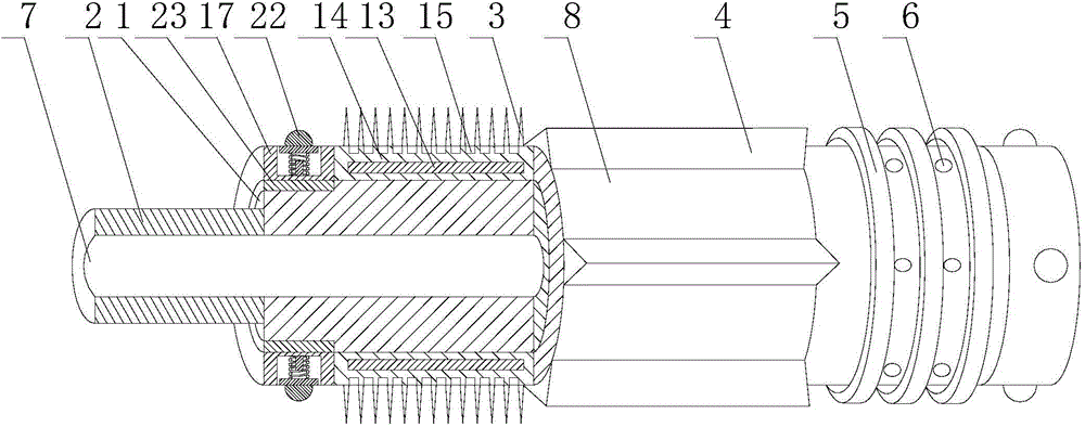 Welding burr scraping structure