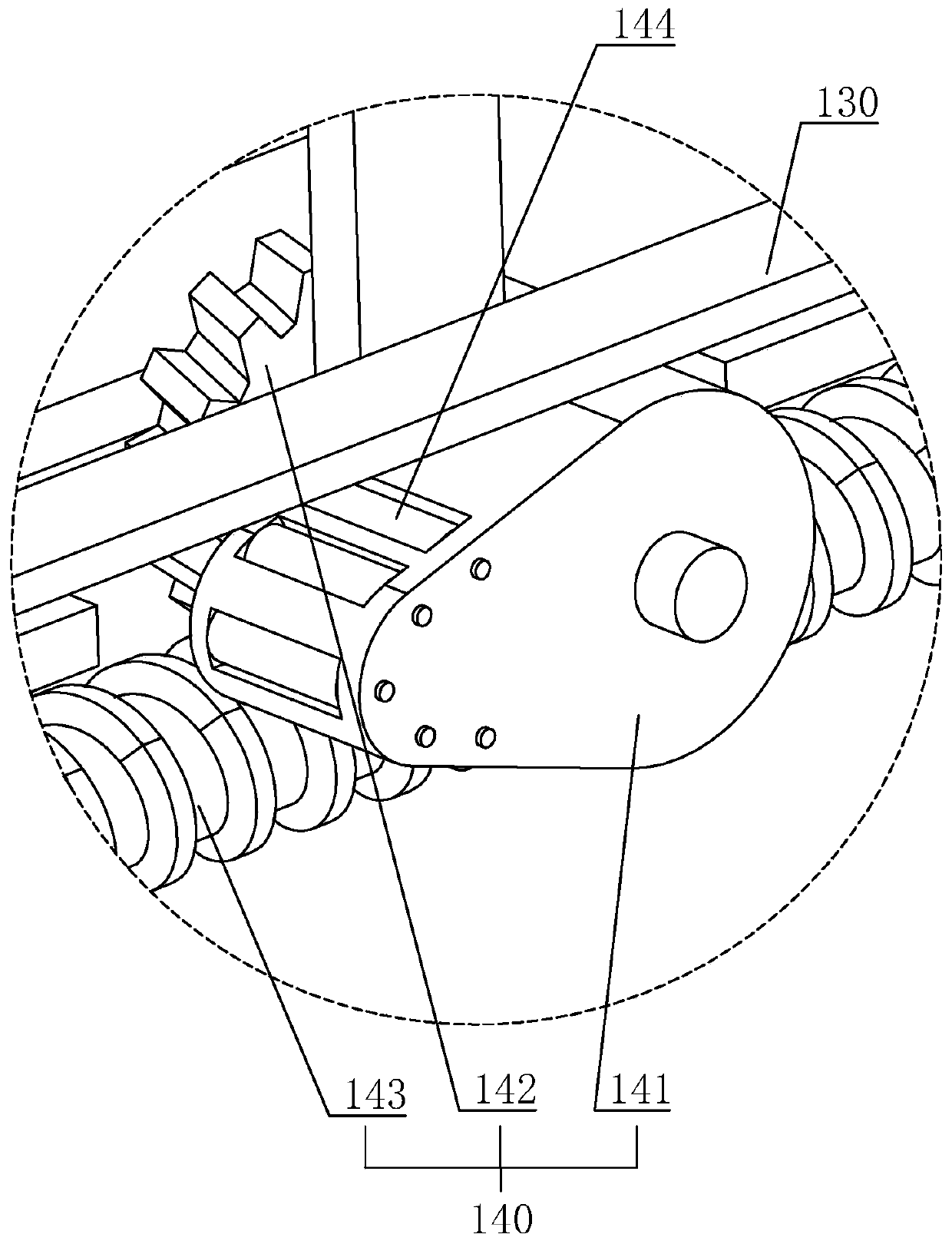 Band knife structure of nap cutting machine